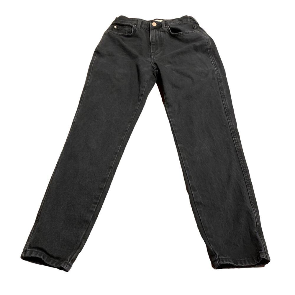 Free People We The Free Black High Waist Mom Jeans Size 26